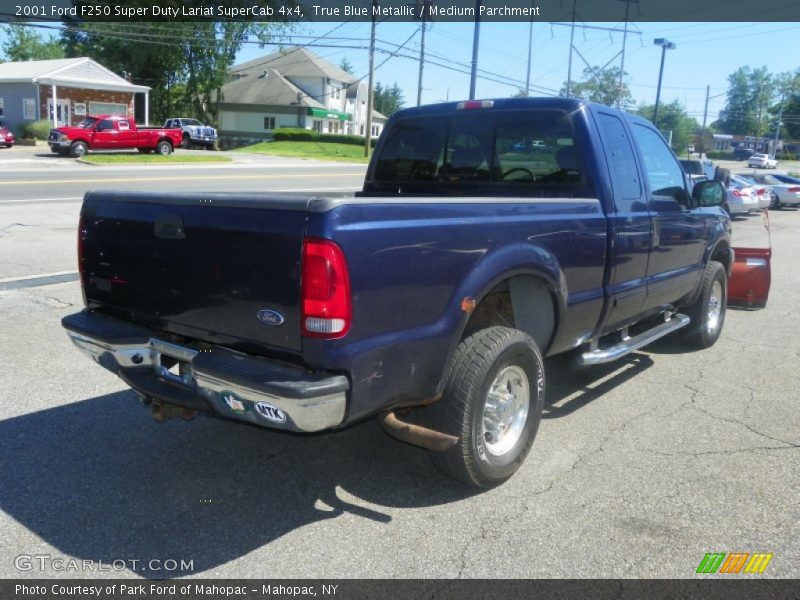 True Blue Metallic / Medium Parchment 2001 Ford F250 Super Duty Lariat SuperCab 4x4