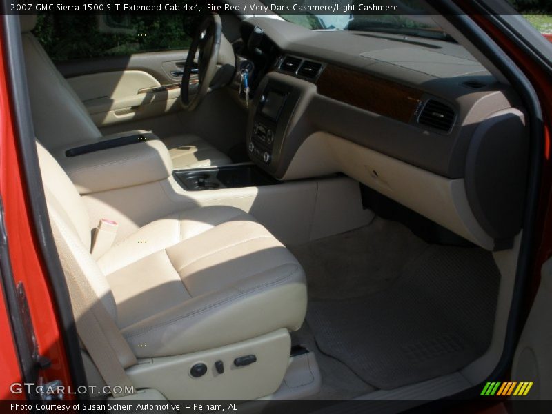 Fire Red / Very Dark Cashmere/Light Cashmere 2007 GMC Sierra 1500 SLT Extended Cab 4x4