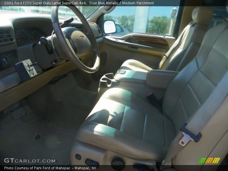 True Blue Metallic / Medium Parchment 2001 Ford F250 Super Duty Lariat SuperCab 4x4