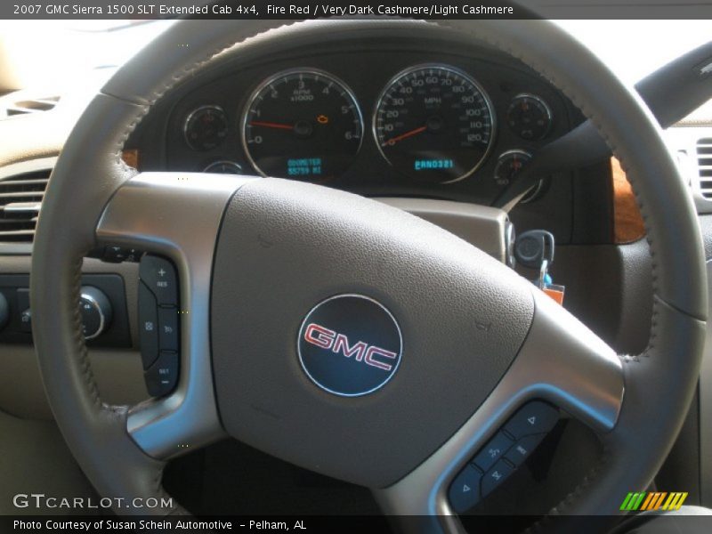 Fire Red / Very Dark Cashmere/Light Cashmere 2007 GMC Sierra 1500 SLT Extended Cab 4x4