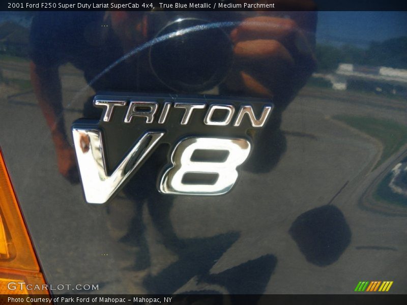 True Blue Metallic / Medium Parchment 2001 Ford F250 Super Duty Lariat SuperCab 4x4