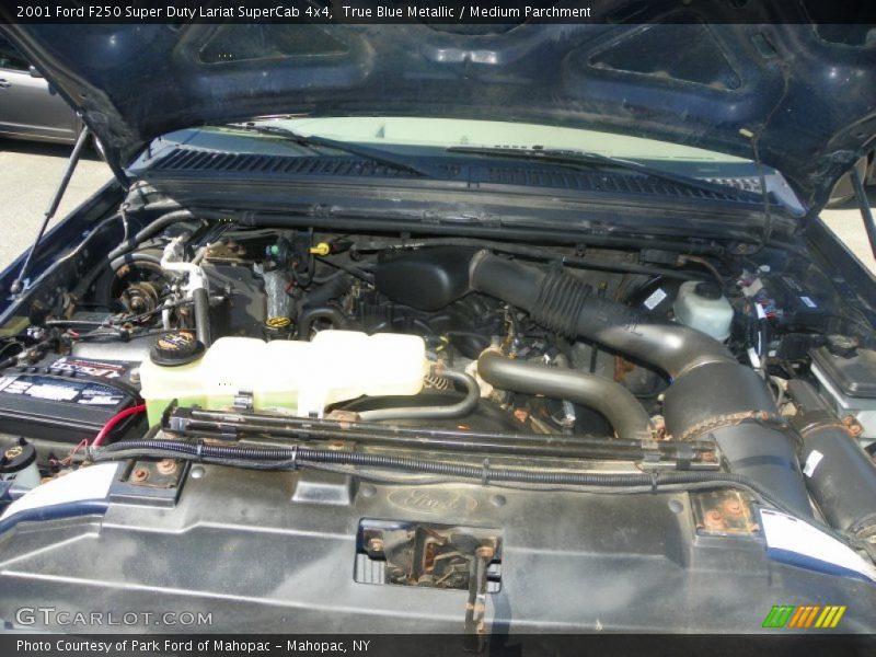 True Blue Metallic / Medium Parchment 2001 Ford F250 Super Duty Lariat SuperCab 4x4