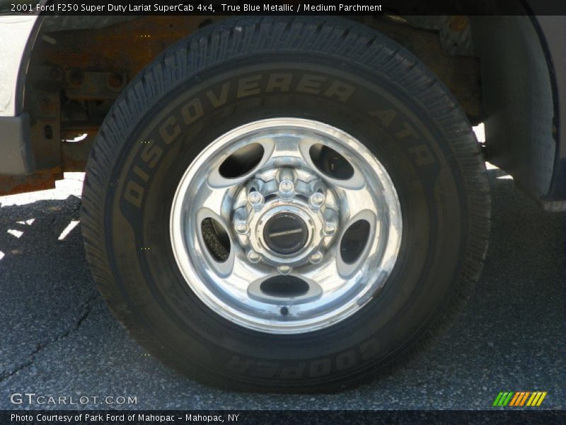 True Blue Metallic / Medium Parchment 2001 Ford F250 Super Duty Lariat SuperCab 4x4