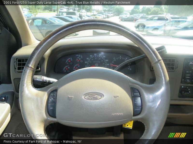 True Blue Metallic / Medium Parchment 2001 Ford F250 Super Duty Lariat SuperCab 4x4