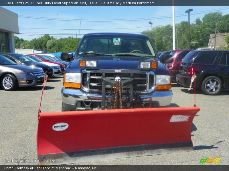 True Blue Metallic / Medium Parchment 2001 Ford F250 Super Duty Lariat SuperCab 4x4