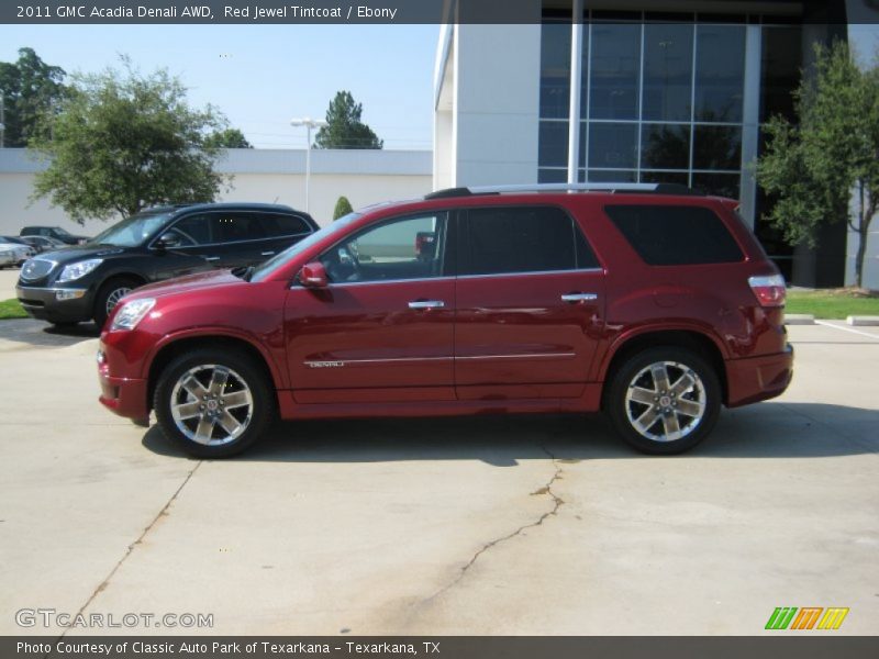 Red Jewel Tintcoat / Ebony 2011 GMC Acadia Denali AWD