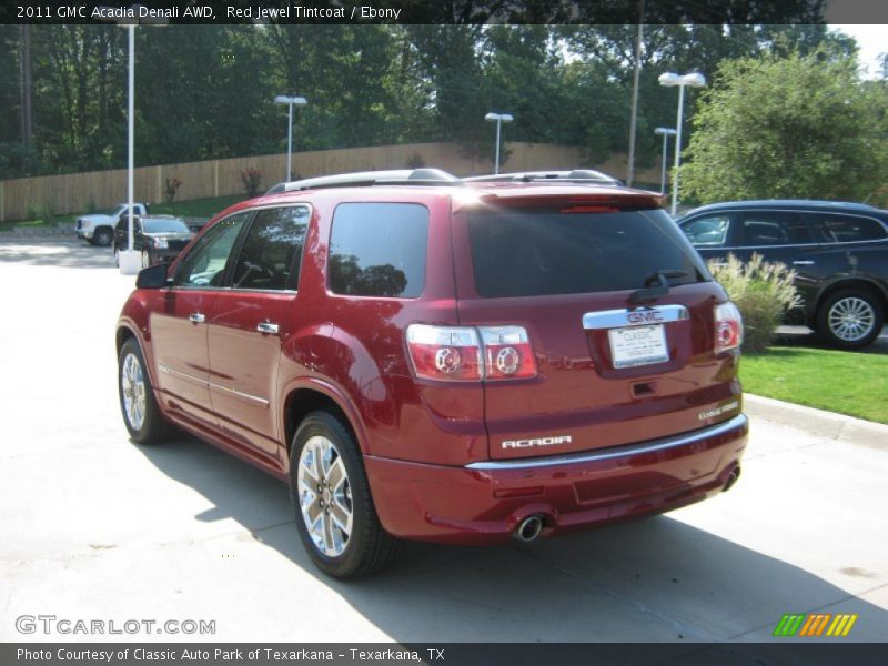 Red Jewel Tintcoat / Ebony 2011 GMC Acadia Denali AWD