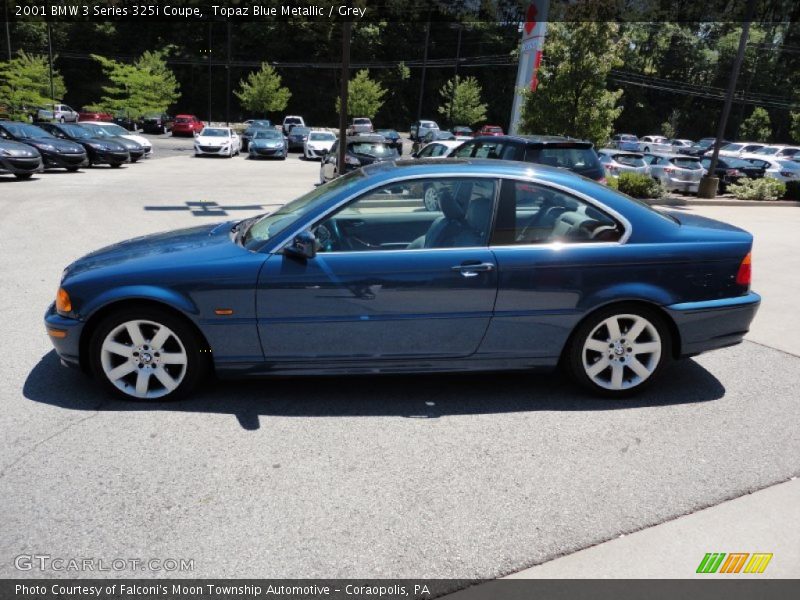 Topaz Blue Metallic / Grey 2001 BMW 3 Series 325i Coupe