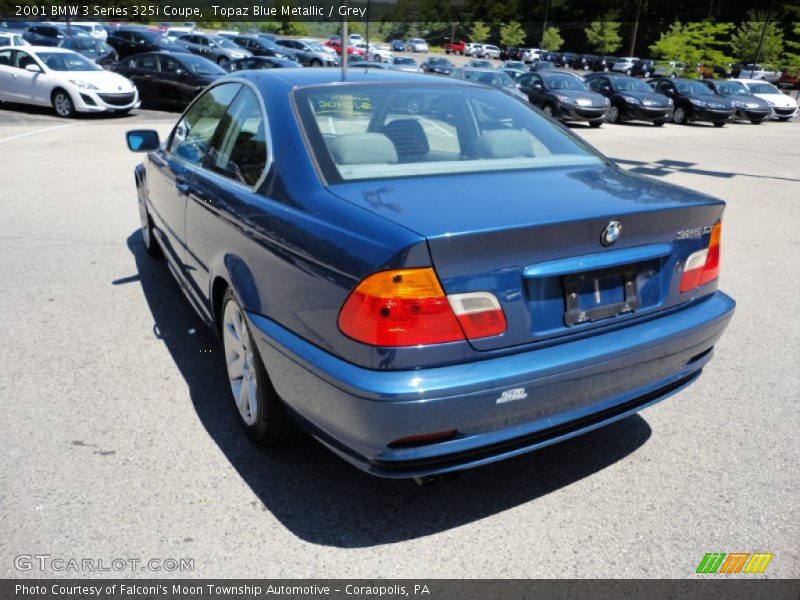 Topaz Blue Metallic / Grey 2001 BMW 3 Series 325i Coupe
