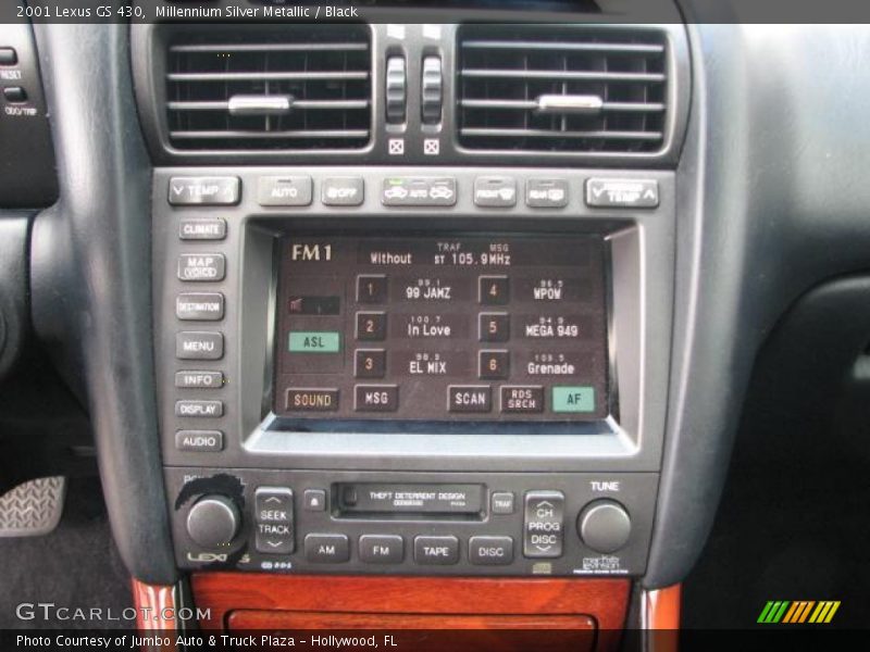 Millennium Silver Metallic / Black 2001 Lexus GS 430