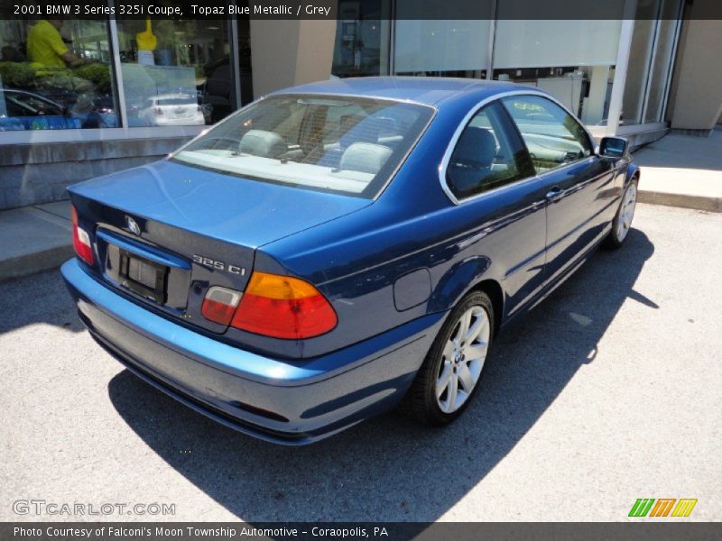 Topaz Blue Metallic / Grey 2001 BMW 3 Series 325i Coupe