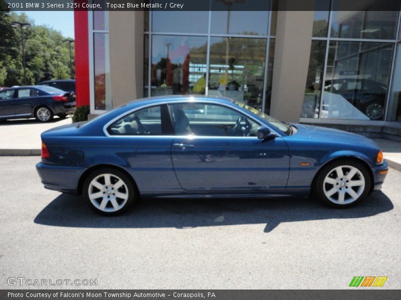 Topaz Blue Metallic / Grey 2001 BMW 3 Series 325i Coupe