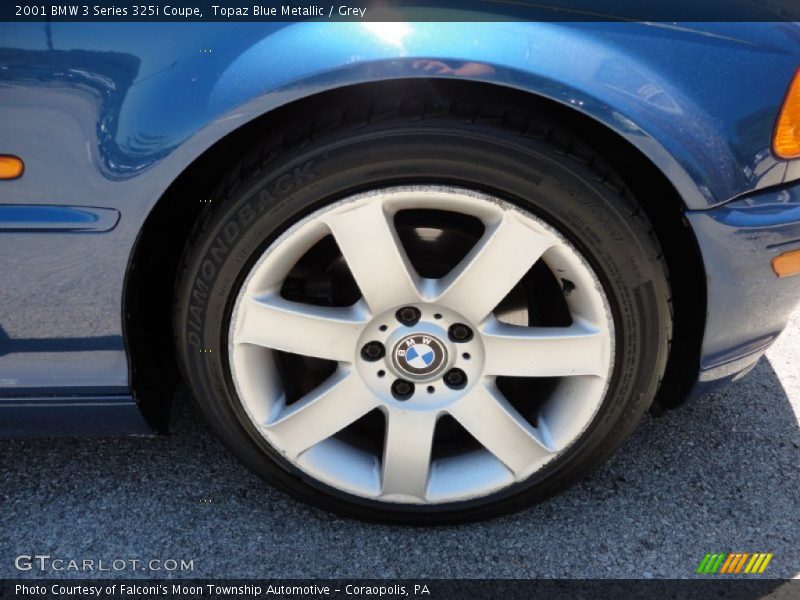 Topaz Blue Metallic / Grey 2001 BMW 3 Series 325i Coupe