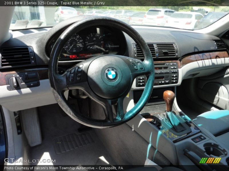 Topaz Blue Metallic / Grey 2001 BMW 3 Series 325i Coupe