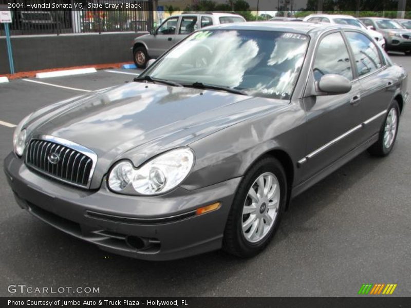 Slate Gray / Black 2004 Hyundai Sonata V6