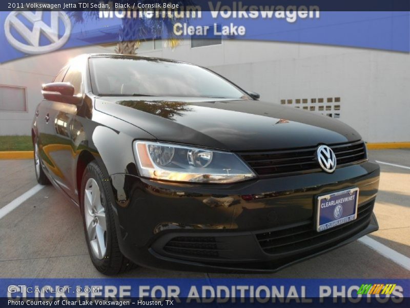 Black / Cornsilk Beige 2011 Volkswagen Jetta TDI Sedan