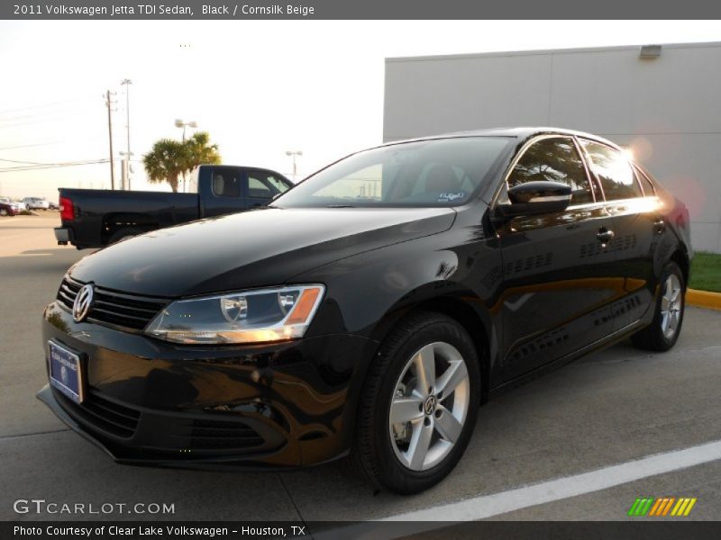 Black / Cornsilk Beige 2011 Volkswagen Jetta TDI Sedan