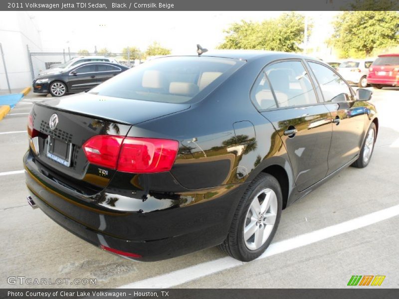 Black / Cornsilk Beige 2011 Volkswagen Jetta TDI Sedan
