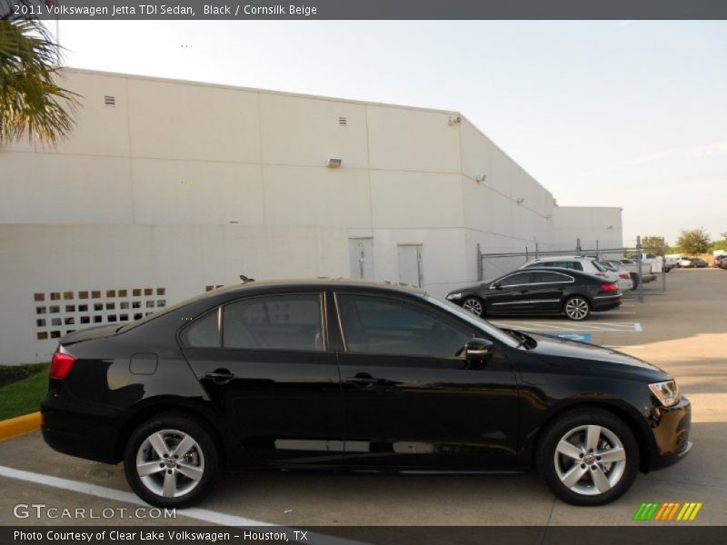 Black / Cornsilk Beige 2011 Volkswagen Jetta TDI Sedan