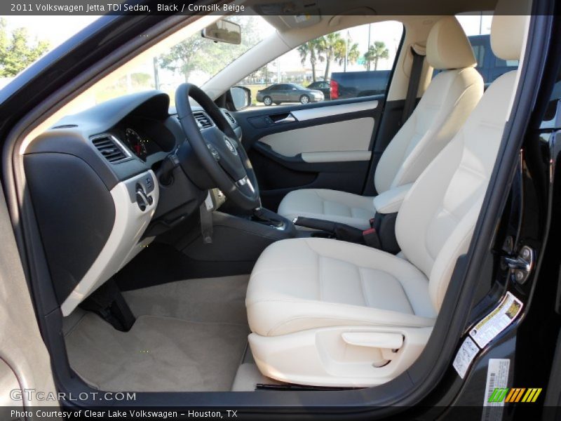 Black / Cornsilk Beige 2011 Volkswagen Jetta TDI Sedan