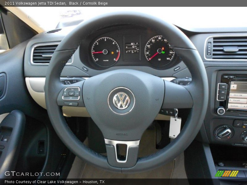 Black / Cornsilk Beige 2011 Volkswagen Jetta TDI Sedan