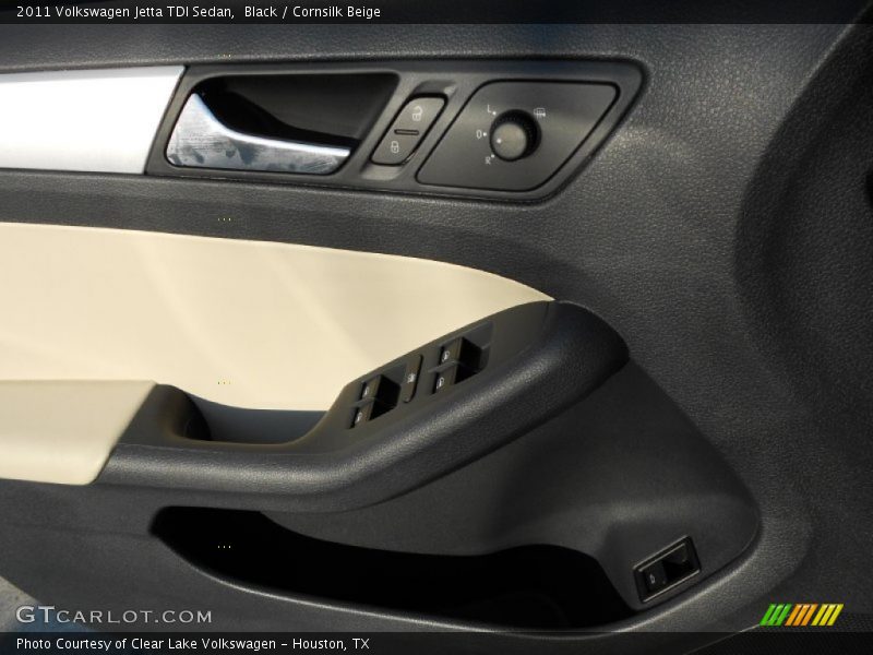 Black / Cornsilk Beige 2011 Volkswagen Jetta TDI Sedan
