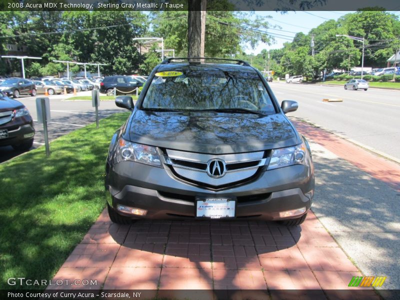 Sterling Gray Metallic / Taupe 2008 Acura MDX Technology