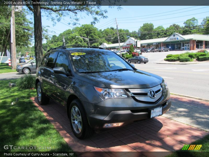 Sterling Gray Metallic / Taupe 2008 Acura MDX Technology
