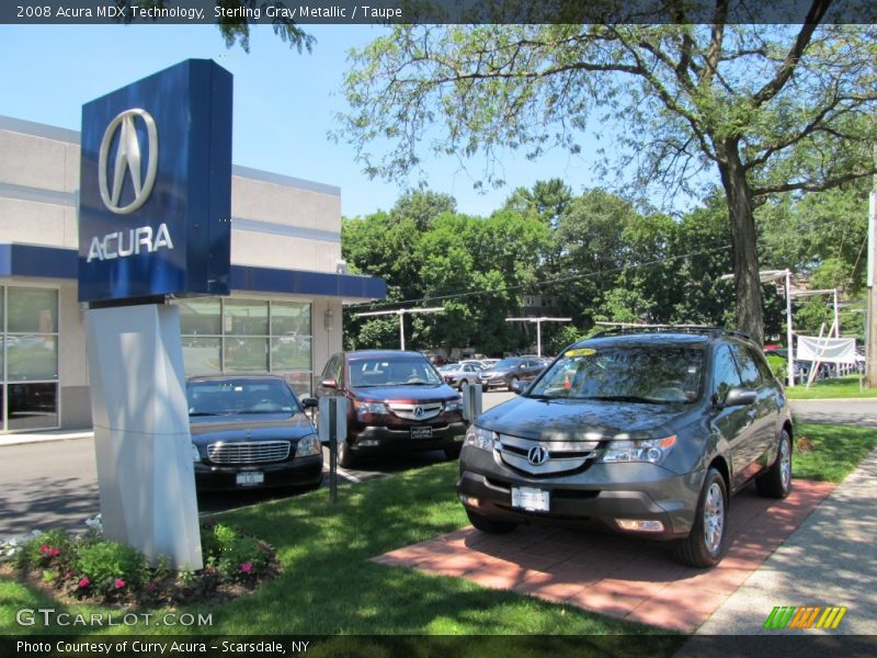 Sterling Gray Metallic / Taupe 2008 Acura MDX Technology