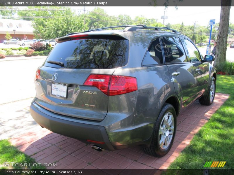 Sterling Gray Metallic / Taupe 2008 Acura MDX Technology