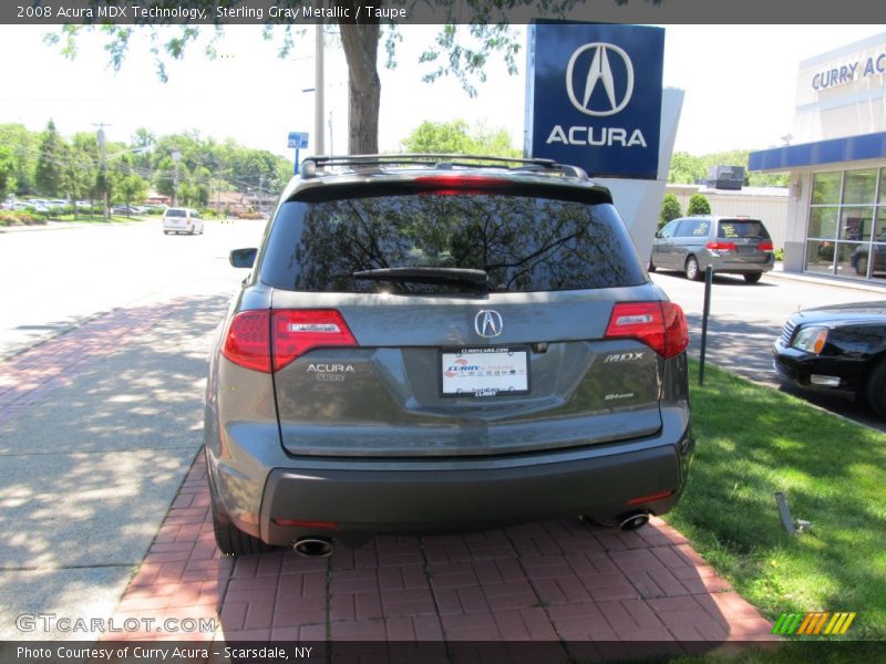 Sterling Gray Metallic / Taupe 2008 Acura MDX Technology