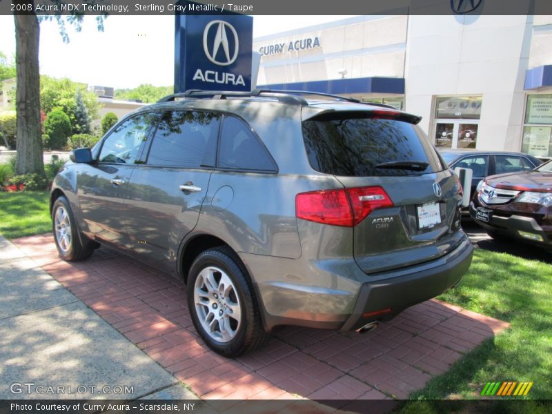 Sterling Gray Metallic / Taupe 2008 Acura MDX Technology