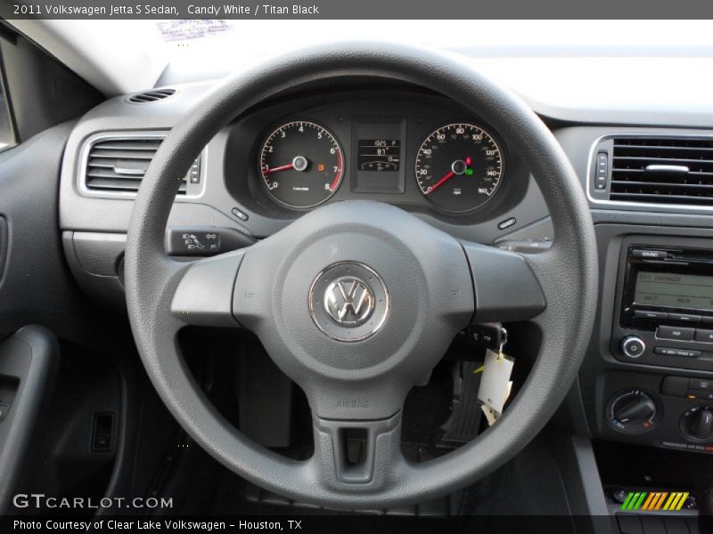 Candy White / Titan Black 2011 Volkswagen Jetta S Sedan