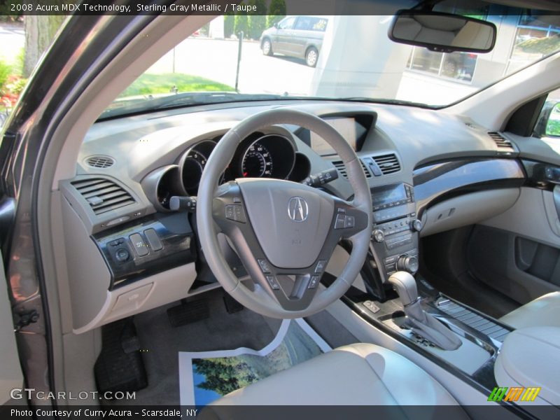 Sterling Gray Metallic / Taupe 2008 Acura MDX Technology