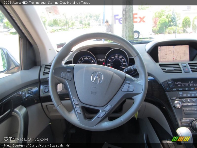 Sterling Gray Metallic / Taupe 2008 Acura MDX Technology