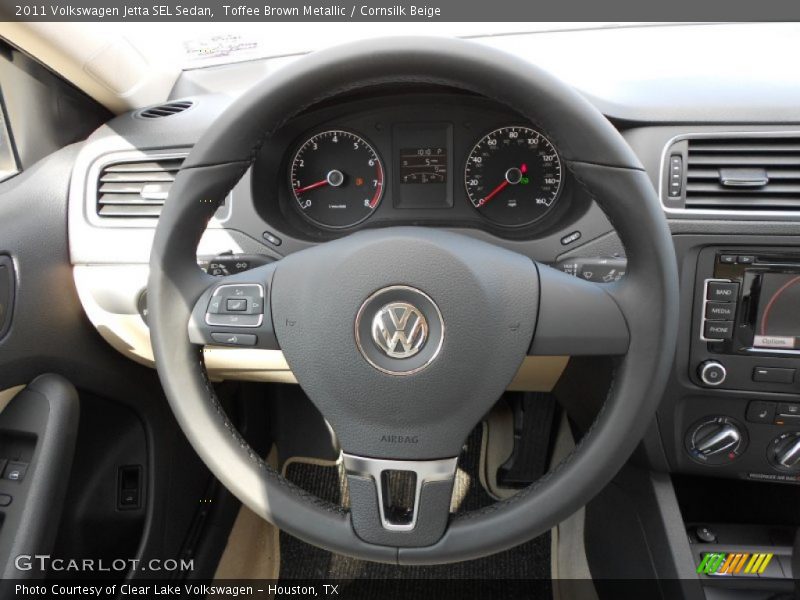 Toffee Brown Metallic / Cornsilk Beige 2011 Volkswagen Jetta SEL Sedan