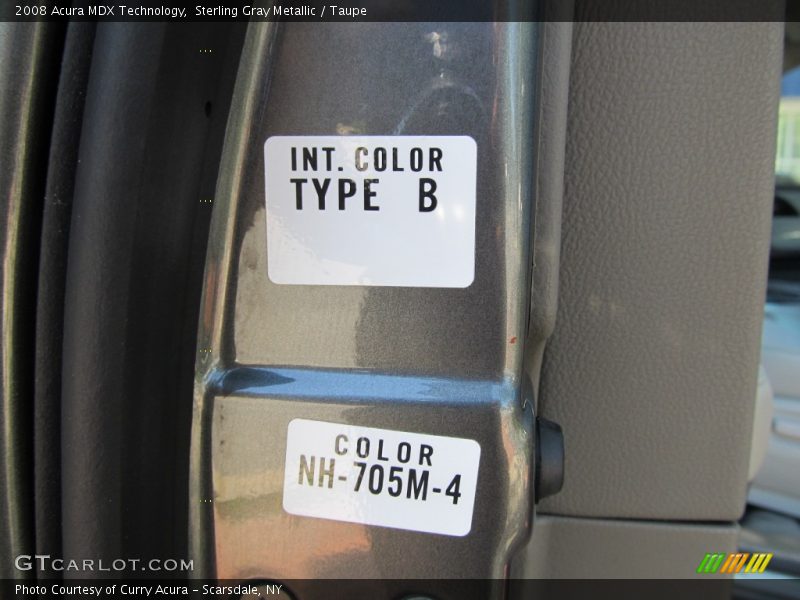 Sterling Gray Metallic / Taupe 2008 Acura MDX Technology