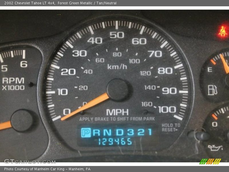 Forest Green Metallic / Tan/Neutral 2002 Chevrolet Tahoe LT 4x4