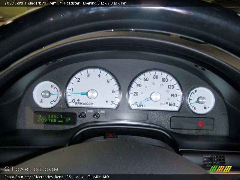 Evening Black / Black Ink 2003 Ford Thunderbird Premium Roadster