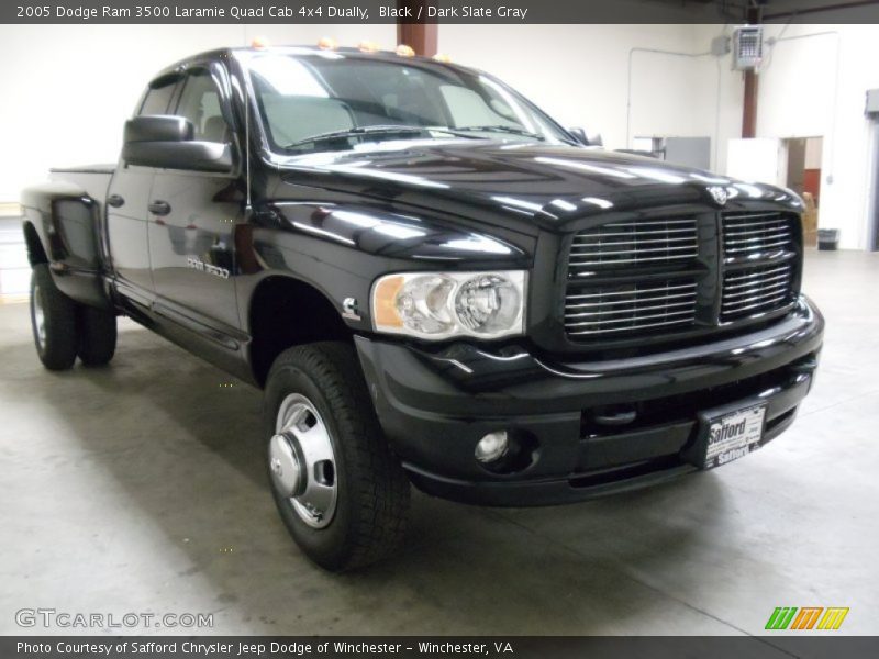 Black / Dark Slate Gray 2005 Dodge Ram 3500 Laramie Quad Cab 4x4 Dually