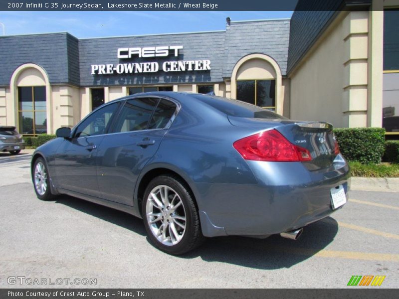 Lakeshore Slate Metallic / Wheat Beige 2007 Infiniti G 35 Journey Sedan