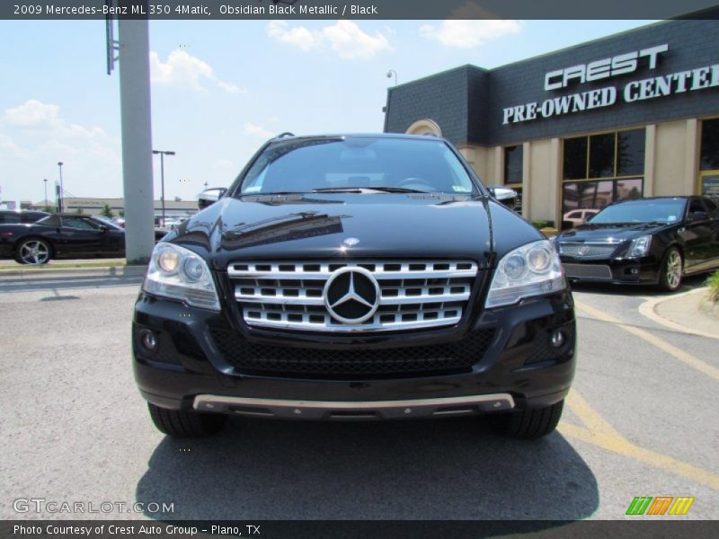 Obsidian Black Metallic / Black 2009 Mercedes-Benz ML 350 4Matic