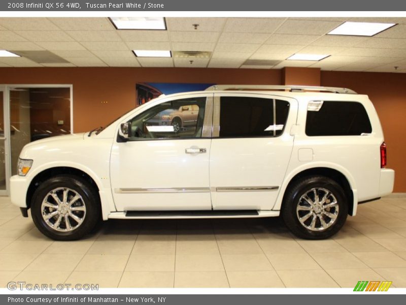 Tuscan Pearl White / Stone 2008 Infiniti QX 56 4WD