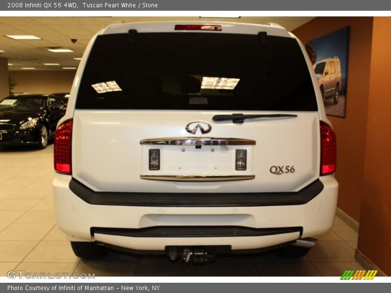 Tuscan Pearl White / Stone 2008 Infiniti QX 56 4WD