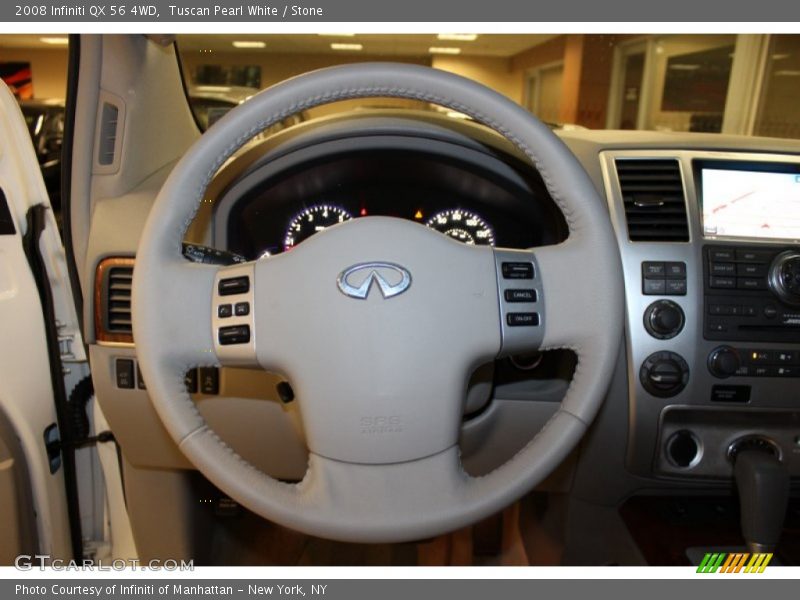Tuscan Pearl White / Stone 2008 Infiniti QX 56 4WD