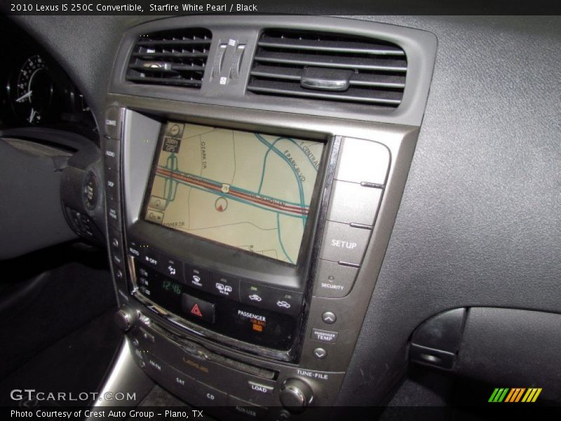 Navigation of 2010 IS 250C Convertible