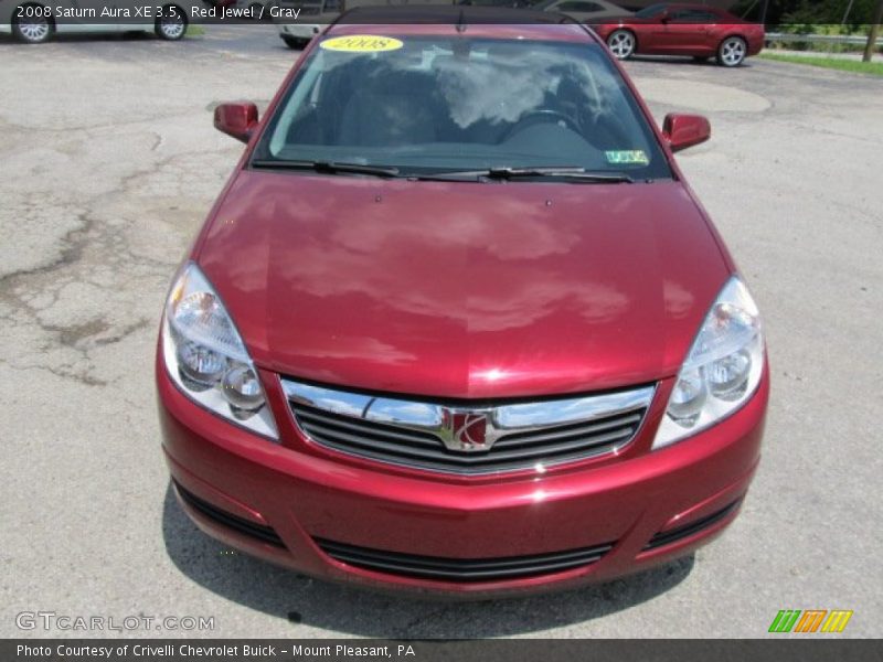 Red Jewel / Gray 2008 Saturn Aura XE 3.5