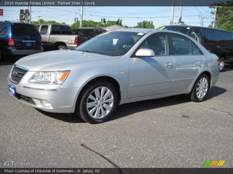 Radiant Silver / Cocoa 2010 Hyundai Sonata Limited