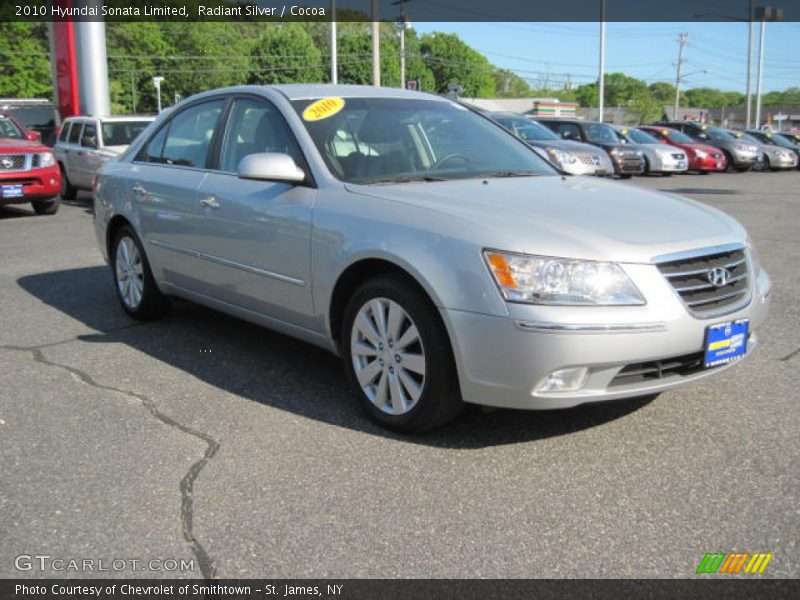 Radiant Silver / Cocoa 2010 Hyundai Sonata Limited