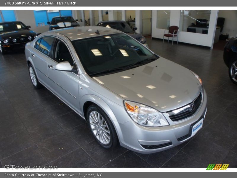 Silver Pearl / Black 2008 Saturn Aura XR